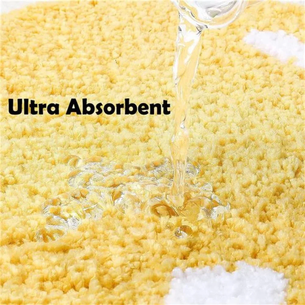 Bath Rug Mat, 18” x 25”, Funny, Cute, Ultra Soft, Plush, Shaggy, Water Absorbent